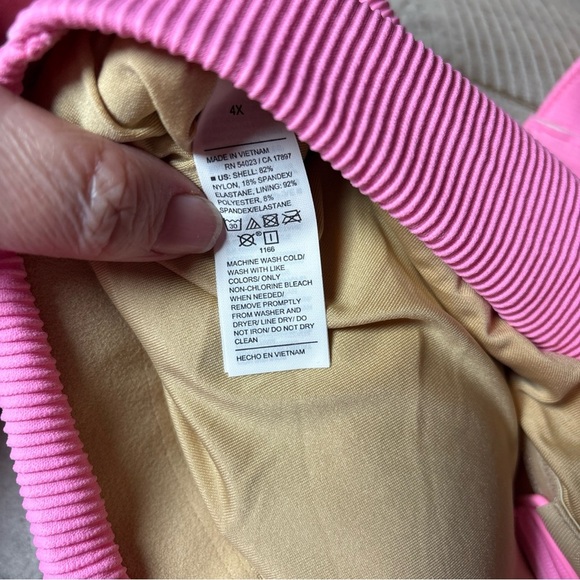 Old Navy Bikini 2 Pc Set 4XL Swimsuit Bathing Suit Pink Ribbed - Picture 9 of 15